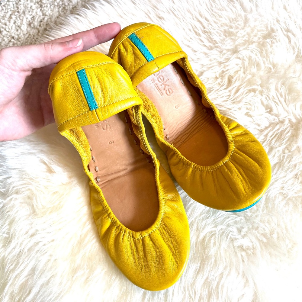 Tieks Mustard Yellow Ballet Flats size 8